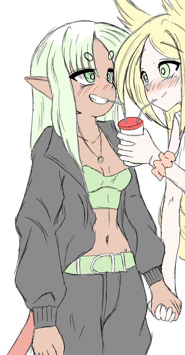LustyNepko's tweet photo. @Iron_Alchemist_ Sure thing, here's the colors for the girl with the Etna (she has green hair), in case you need it https://t.co/FrLwpqGTF5