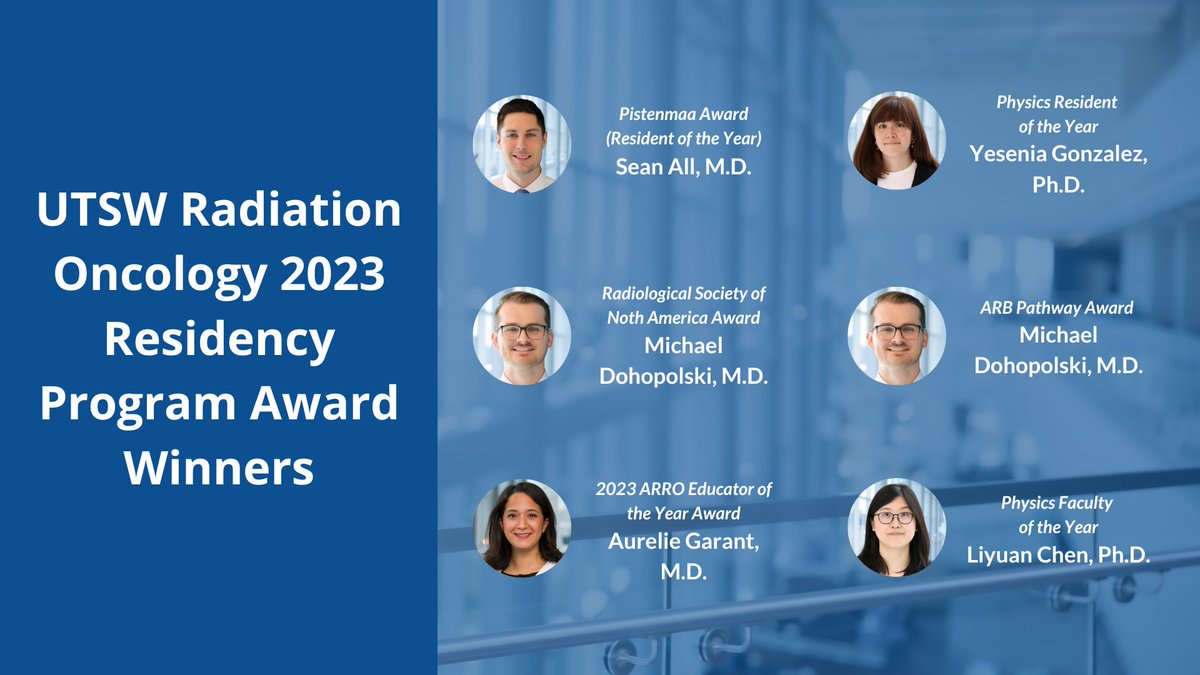 Congratulations to this year's residency program award recipients!