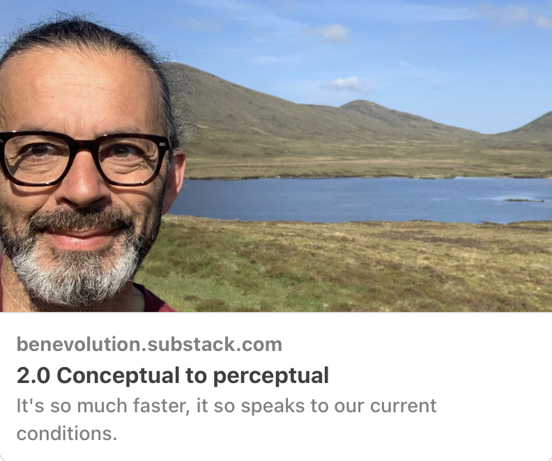 simondivecha's tweet image. How extraordinary and penetratingly beautiful! I've landed back in the wilds after 23 days of truly transformative engagements in Europe. It's a step from "Conceptual to Perceptual" So much is changing and integrating. benevolution.substack.com/p/20-conceptua…