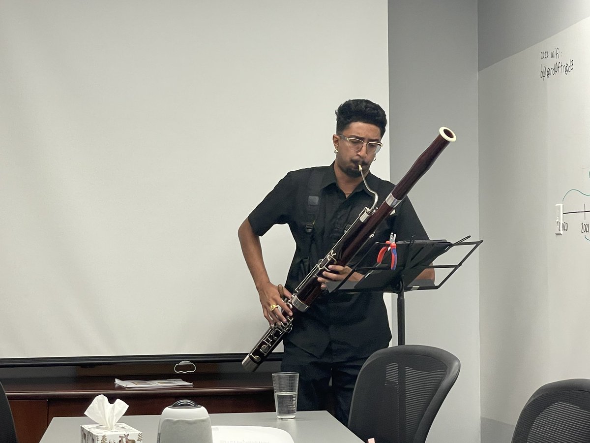 Great Lunch &amp; Learn staff meeting with this <a href="/BramptonBOT/">BramptonBOT</a> fun bunch. Taran taught us Bassoon 101 and treated us to an afternoon concerto. We are thankful that Taran has returned to <a href="/BramptonBOT/">BramptonBOT</a> for his second summer. He continues his studies at UofT Music this fall. Go Taran!