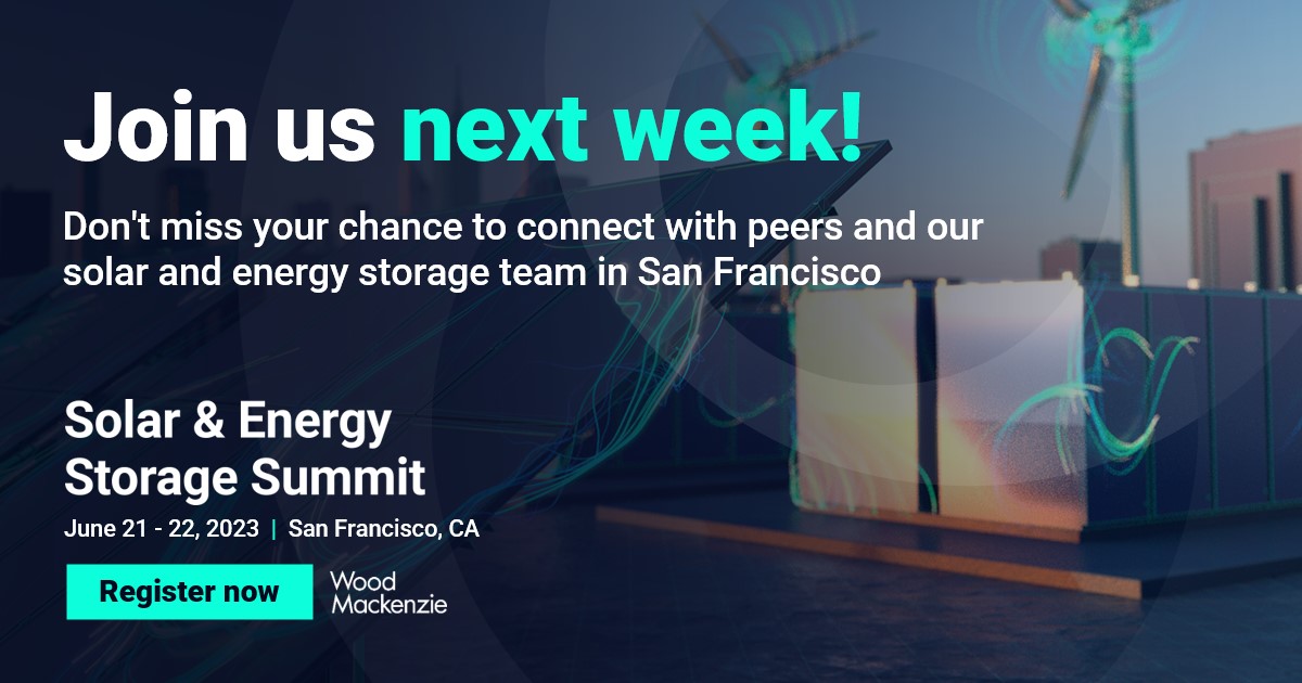 WoodMackenzie's tweet photo. Don't miss your chance to join us in San Francisco next week! Book your place today and join us as we map the growth strategy for #solar and #energystorage industries in the context of the #InflationReductionAct. Register here: https://t.co/YK4ExFJ4jx #WMSESS https://t.co/NnLgbFPG4d