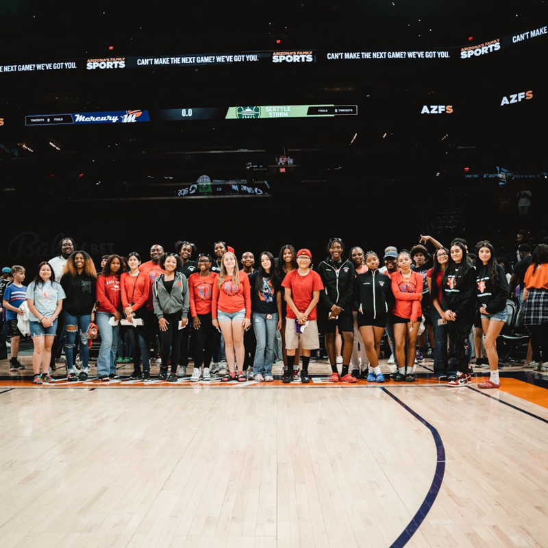 PhoenixMercury's tweet photo. The Adopt-A-Team mentorship program is back for its 14th season!

Designed to enrich the lives of young female athletes from Title 1 schools in Arizona, The Academies at South Mountain has been selected for this year’s program!