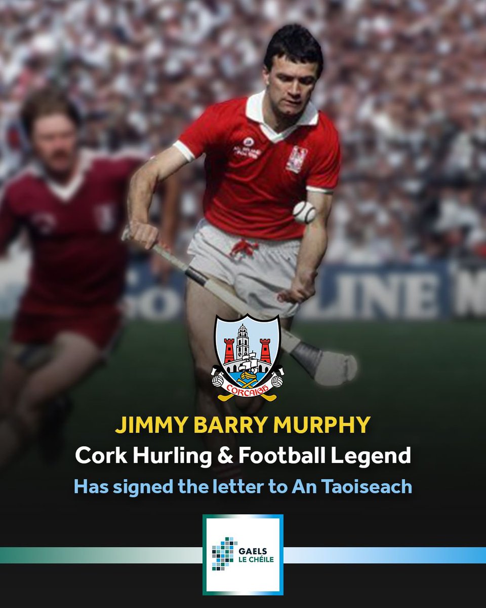 🗣GAELS🗣

Cork legend Jimmy Barry Murphy has signed the letter. You can too 👇

gaelslettertotaoiseach.ie

Be like Jimmy ✍️

Show your support 🙏

#Gaels #GAA #Ireland #CitizensAssembly #PlayYourPart