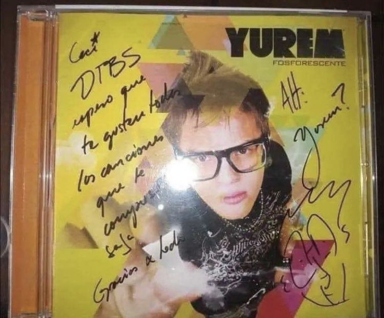 Rodrisb2's tweet image. Cambio disco de Yurem autografiado por boleto de Taylor Swift