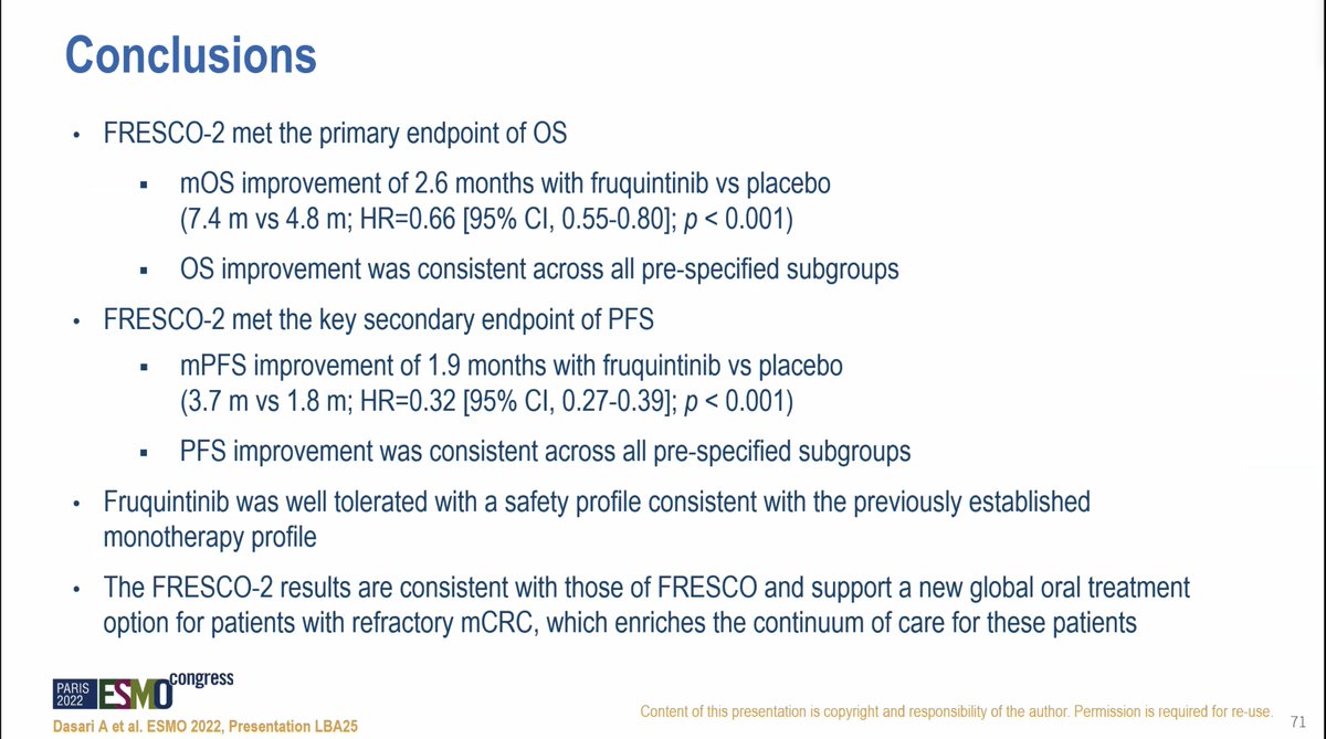 FightCRC's tweet photo. Conclusion: 

#CRCWebinar #ASCO23 https://t.co/LBpZc1E1AL