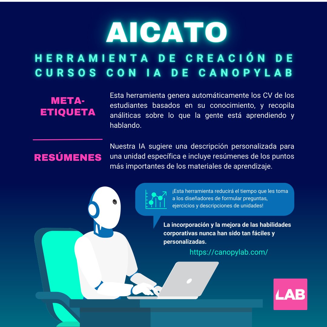CanopyLAB_LATAM's tweet image. Descubre cómo la #IA generativa de #CanopyLAB revoluciona el #AprendizajePersonalizado.🤖💡Genera contenido y experiencias a medida, adaptadas a tus necesidades.🎓✨¡Visita StudentLAB y aprende de manera inteligente con CanopyLAB! 🚀💪 #InteligenciaArtificial #Educación