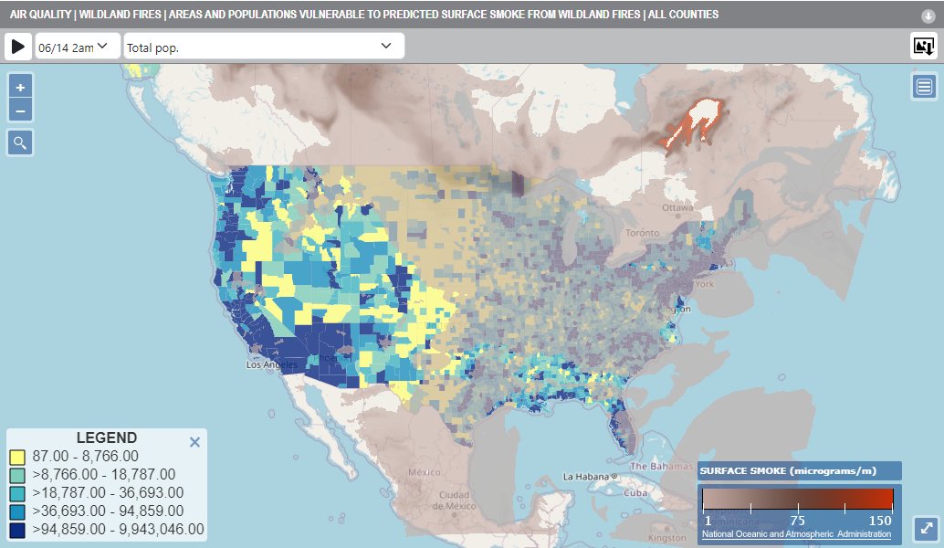 Track the wildfire smoke by visiting the DHS Environmental Public Health Air Quality tracking page at
dhs.wisconsin.gov/epht/air.htm