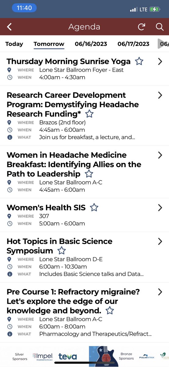 ChiaChunChiang's tweet photo. Looking at the agenda, I'm thrilled for the upcoming @ahsheadache meeting! Tomorrow kicks off with a Research #CareerDevelopment session, followed by four incredible Pre-Courses, Opening remarks and award lectures.Can't wait to learn and grow together #AHSAM23 #EMC https://t.co/3uOCjyMunn