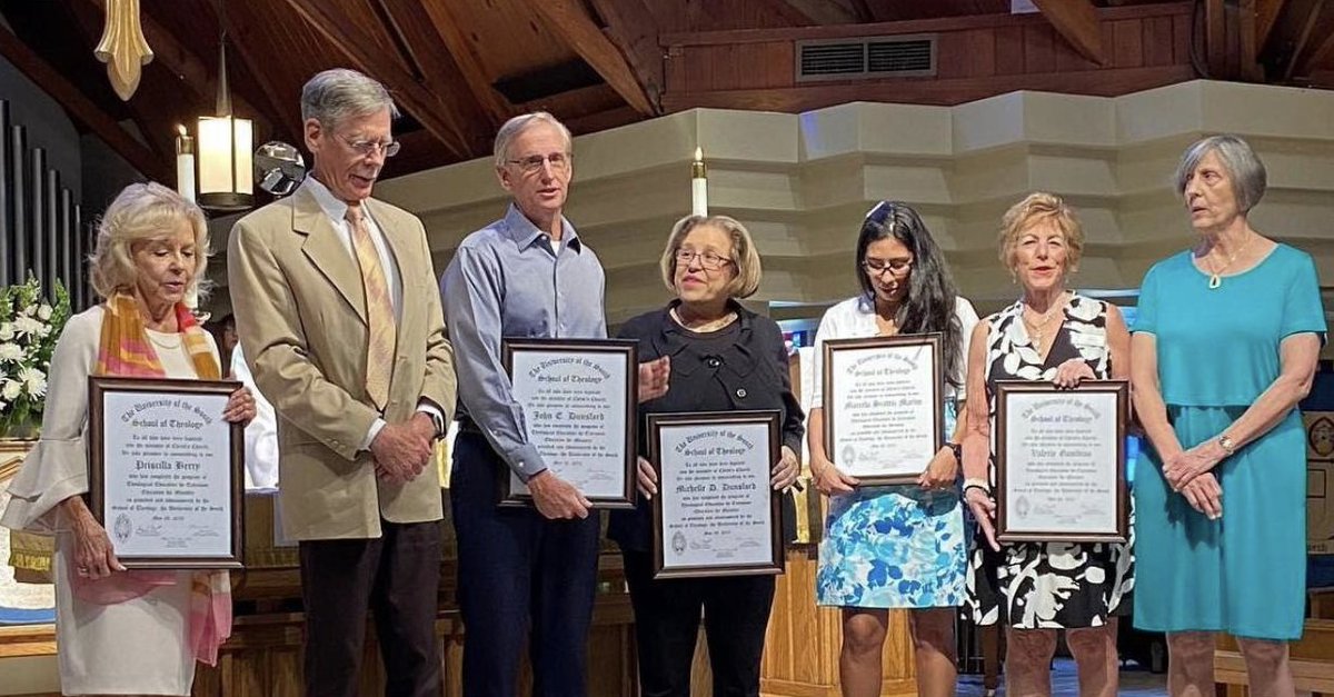 DioceseFL's tweet photo. Education for Ministry (EfM) is a unique four-year learning, discussion, and reflection program that invites participants into mentored small groups. In May, a few churches celebrated graduates from the program. https://t.co/zBrXSgWBfy