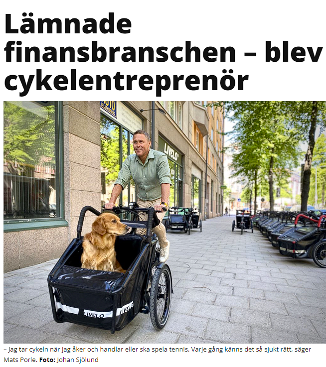 Lokaltidningen Mitti Stockholm kikade förbi och intervjuade grundaren Mats Porle som jag driver <a href="/livelobikes/">Livelo bikes</a> tillsammans med. Fina Sammi fick vara med på ett hörn också.  mitti.se/nyheter/lamnad…