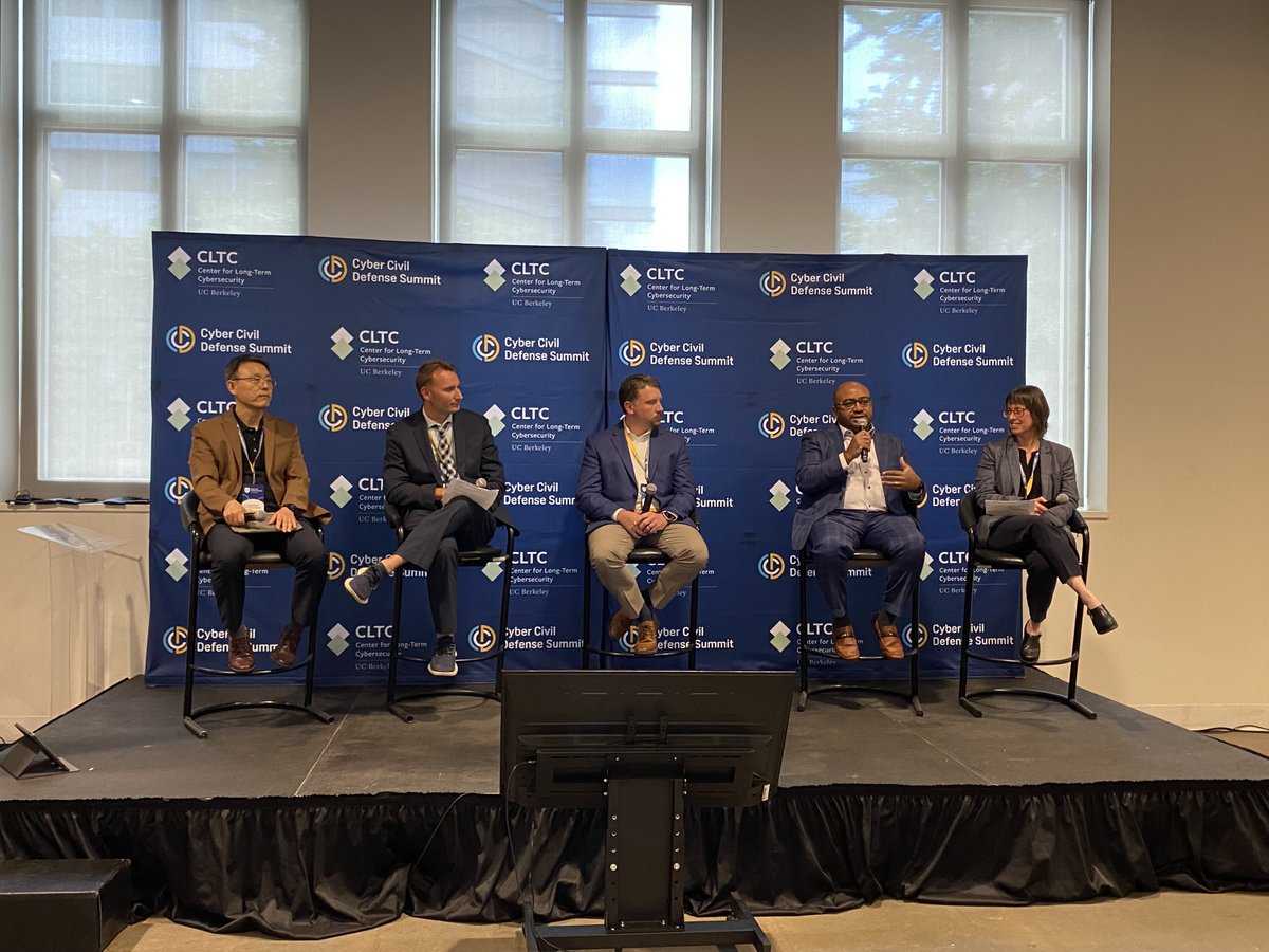 CLTCBerkeley's tweet photo. Thank you, @KevinHarrisTech, Steve Zuromski, Dr. Yoohwan Kim &amp; @CyberPeaceProf, for joining our #CyberCivilDefense panel on Cybersecurity Clinics!

They shared how university clinics prepare students to become #cyber defenders through #probono work.

​https://t.co/4pgUspvd30 https://t.co/Dj1ZHWDCEh