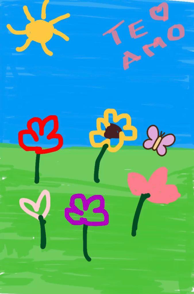 Al fin me hizo mi fondito de flores 😍