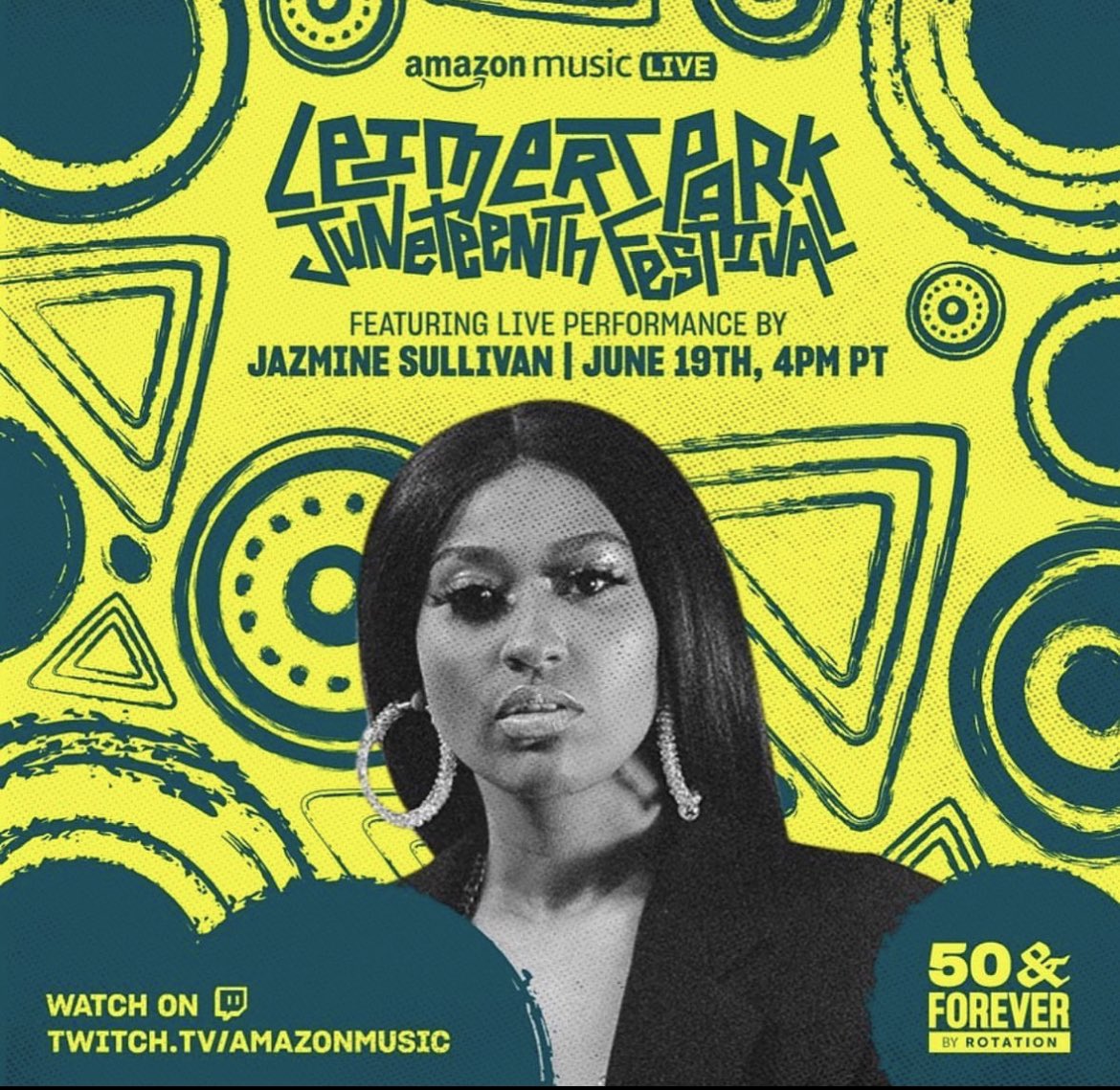 youngharpo's tweet photo. Inglewood got Sir &amp; D Smoke 
Leimert got Jazmine Sullivan
It’s a great weekend to be in LA 🌴 #Juneteenth2023 #JuneteenthInLA https://t.co/7E99LYkxMe