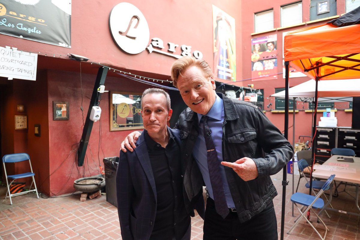 TeamCoco's tweet photo. Our friend @jimmypardo joins Mike and @jessiestwats on #INSIDECONAN. They discuss him warming up crowds at The Tonight Show and the last #CONAN show at Largo. Plus, they talk about his BTS series #PardoPatrol. Listen: https://t.co/QVwKS0kbSL https://t.co/9W1j0xL5mg