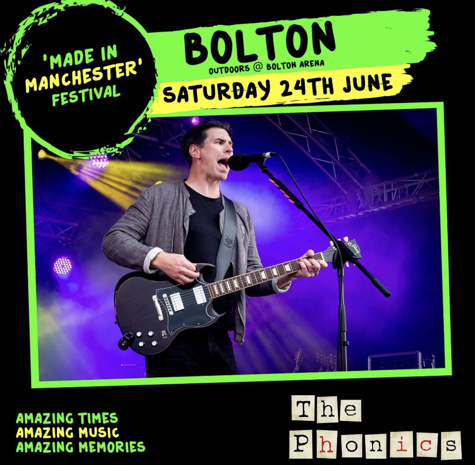 A Brilliant Day out if you love your music.

Limited tickets available, “ ok ! I’m a little biased because I’m a big Stereophonics fan” But check out the line up, it’s amazing 🤩 you don’t get much closer than these fellas.
<a href="/thephonics1/">The Phonics</a> <a href="/PhilTaylorARPS/">Phil Taylor</a> <a href="/saiqa2/">Saiqa Chaudhari</a> <a href="/MadeInMCRFest/">Made In Manchester Festival</a>