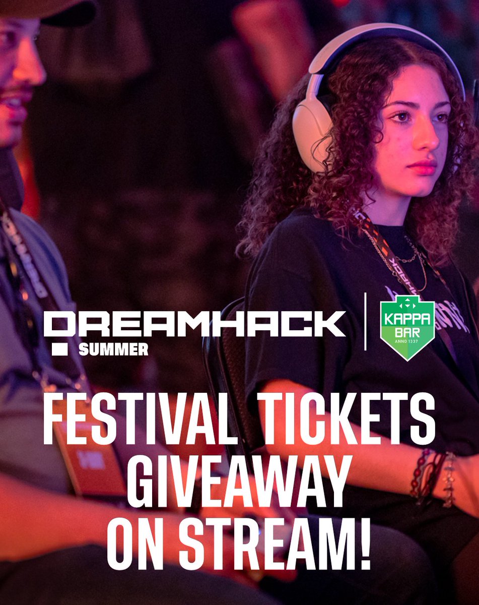 🎉🎮💚 DreamHack Summer 2023 Tickets Giveaway! 💚🎮🎉

🌟 Have a chance to win Festival Passes to DreamHack Summer Festival! 🌟

IT'S EASY TO JOIN: Giveaway live on stream, NOW!

[Sponsored by 
<a href="/DreamHack/">DreamHack</a> 
 
 ] twitch.tv/kappabarmalmo