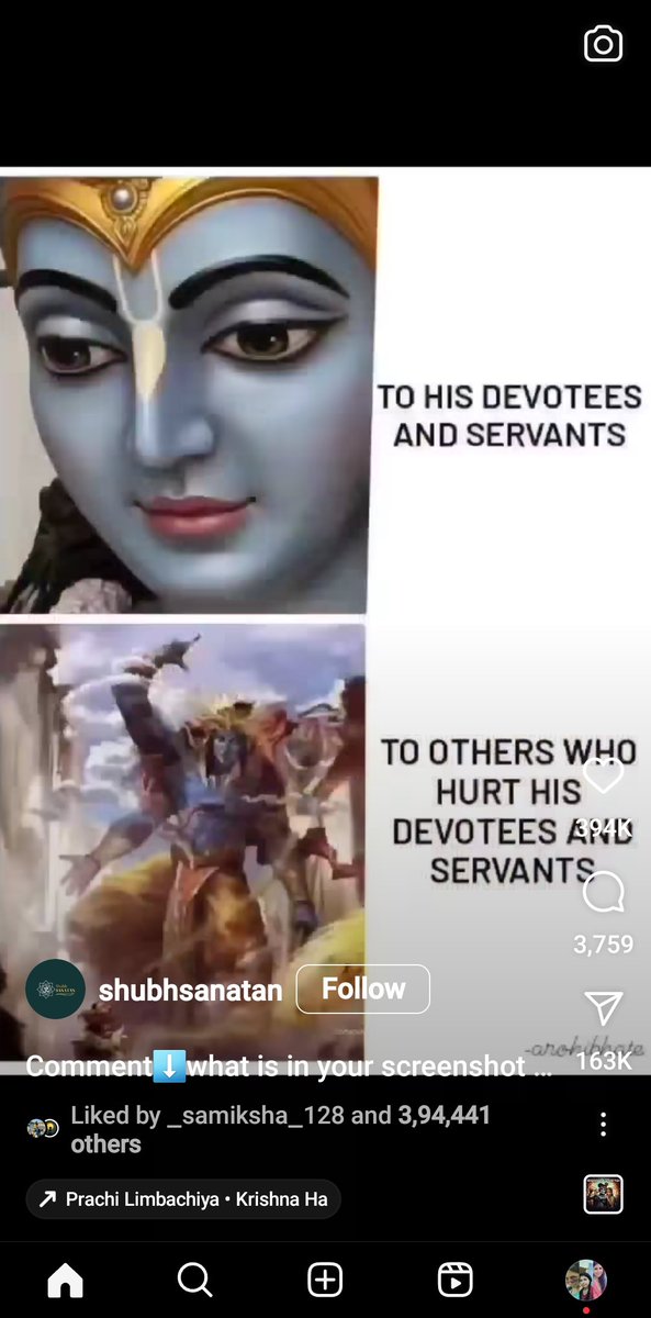 ParadoxSsrian's tweet photo. A Sushmagic moment happened on Instagram.  
Found a clip of Krishna dat asked to take a SS n find Krishna's message. Here I attach d SS taken a few mins ago n wt I had posted earlier in the evening.. I found the Sushmagic n faith together..hope u find it too.
#SushantSinghRajput https://t.co/Gyxl7uIldT