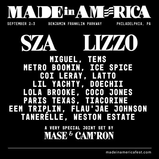 purpkulture's tweet photo. JUST IN: @temsbaby billed to perform at the Made In America Festival 🇺🇸 
🗓️: 2nd - 3rd September 
📍: Benjamin Franklin Parkway 

#MIAFest https://t.co/2iBIDL8q0H