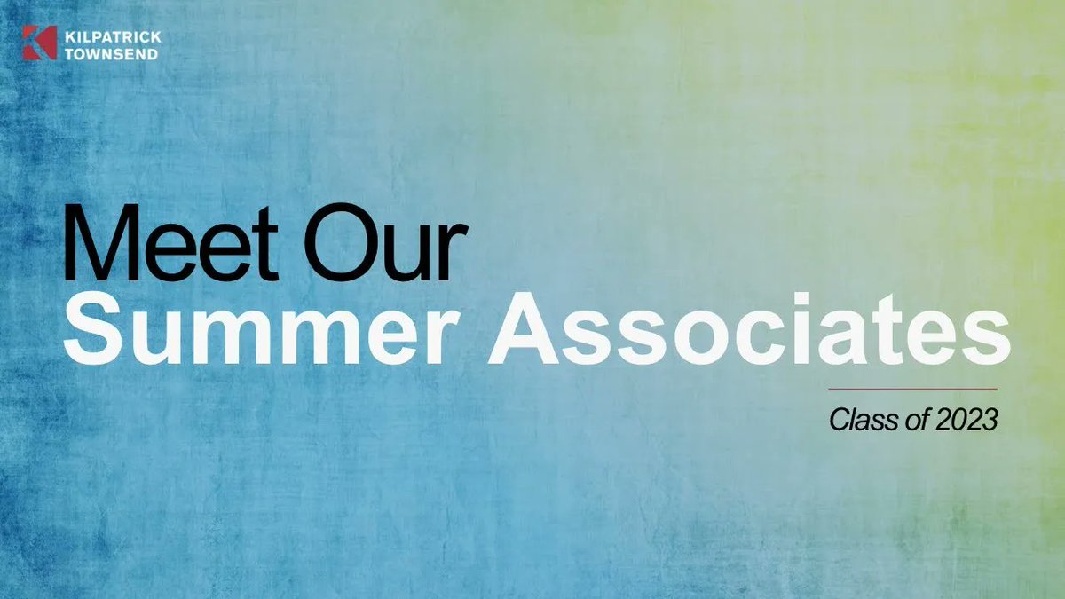 KTS_Law's tweet photo. Meet Our Summer Associates | Introducing: Drew Evans

We are proud to introduce both new and familiar faces to our offices across the country for our Summer Associate program.

Learn more about Drew ➡️ https://t.co/rqbRa29WBI

#KTSummerAssociates https://t.co/nXdAlJsxsU