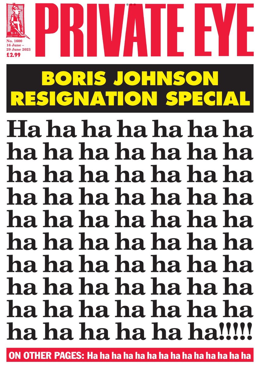 Here is Friday’s front page from: #PrivateEye Boris Johnson resignation special #TomorrowsPapersToday #buyanewspaper #newspapers #readallaboutit For more of Thursday’s newspapers and magazines visit tscnewschannel.com/the-press-room…