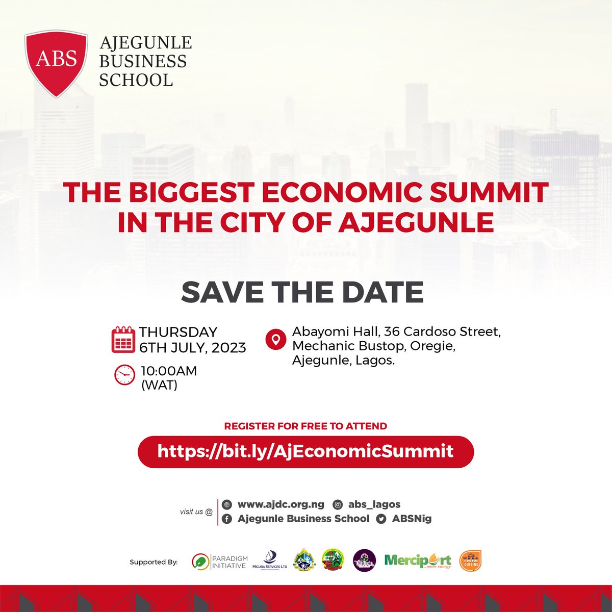 ABSNig's tweet photo. "Which sector do you think has the most potential for growth in Ajegunle? Share your thoughts in the comments! #AjegunleEconomicSummit2023" https://t.co/c79ee6ZiNy