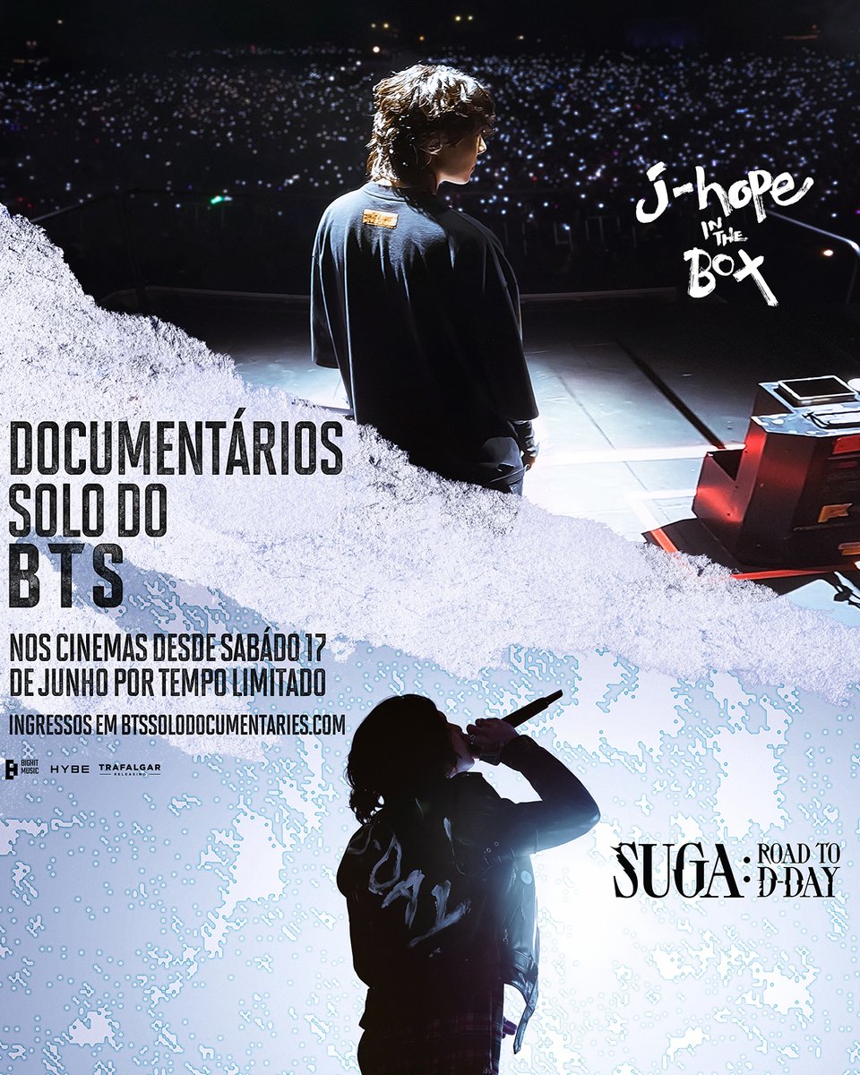 cinepolisbrasil's tweet photo. #Army, nos dias 17 e 18/06, reserve seu lugar e não perca as exibições de J-Hope #InTheBox e Suga: #RoadToDDay.

Garanta seu ingresso agora mesmo e faça parte desse momento único! 💜

#JHope #Suga https://t.co/ndqGzO7zWV