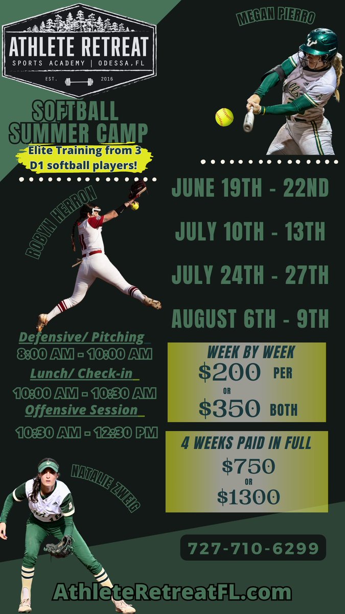 MeganPierro's tweet photo. Come train with us this summer!! Call the number below or DM me to register 🔥🔥 https://t.co/bn6Q13C7sw