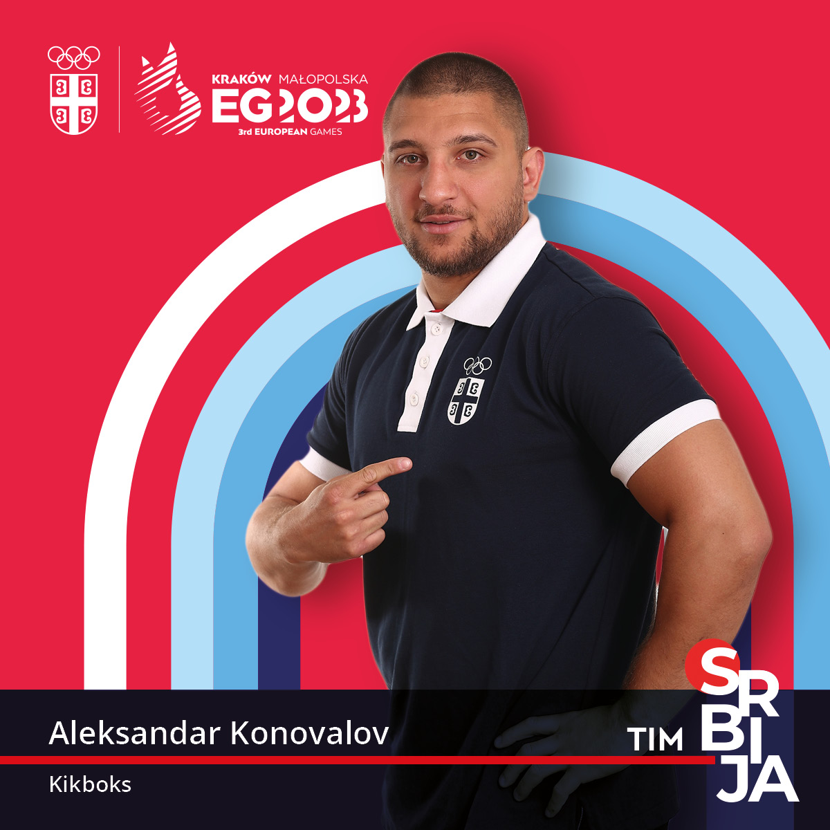 🥊 Članovi #TeamSerbia koji će se na @eg2023en  takmičiti u KIK BOKSU spremni su za svoj nastup!

🇷🇸 Na putu do medalja navijaćemo za Jasminu Nađ, Aleksandru Krstić i Aleksandra Konovalova!   

#KrakovNaPutuDoPariza #JedanTimIstiCilj  #EuropeanGames2023 #EG2023 #WeAreUnity