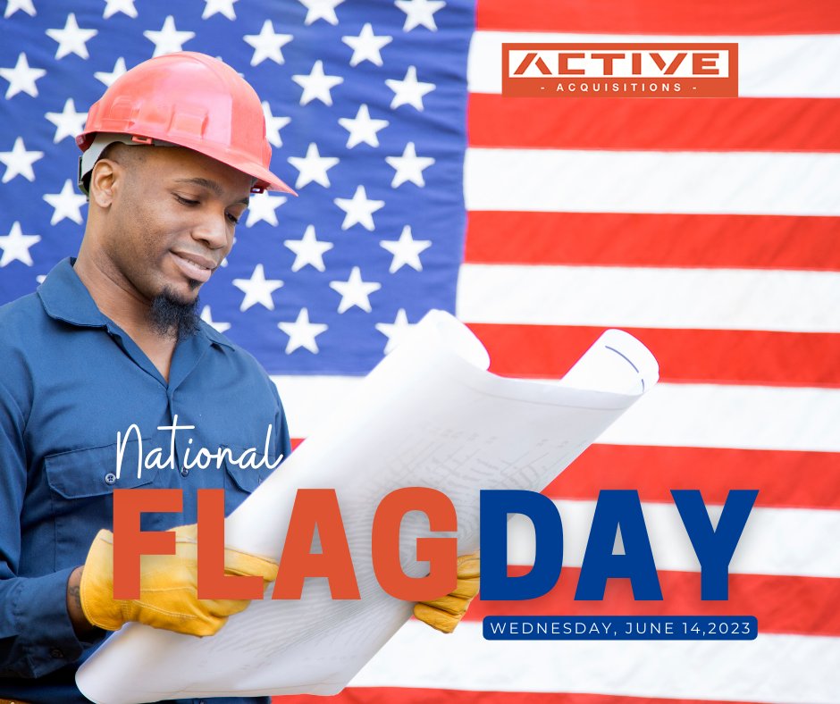 ActiveAcq's tweet photo. The American flag represents the resilience and determination of our nation to overcome any obstacle. Happy Flag Day! #flagday #realestatedeveloper #warehousing https://t.co/bxV8ZSEIz5