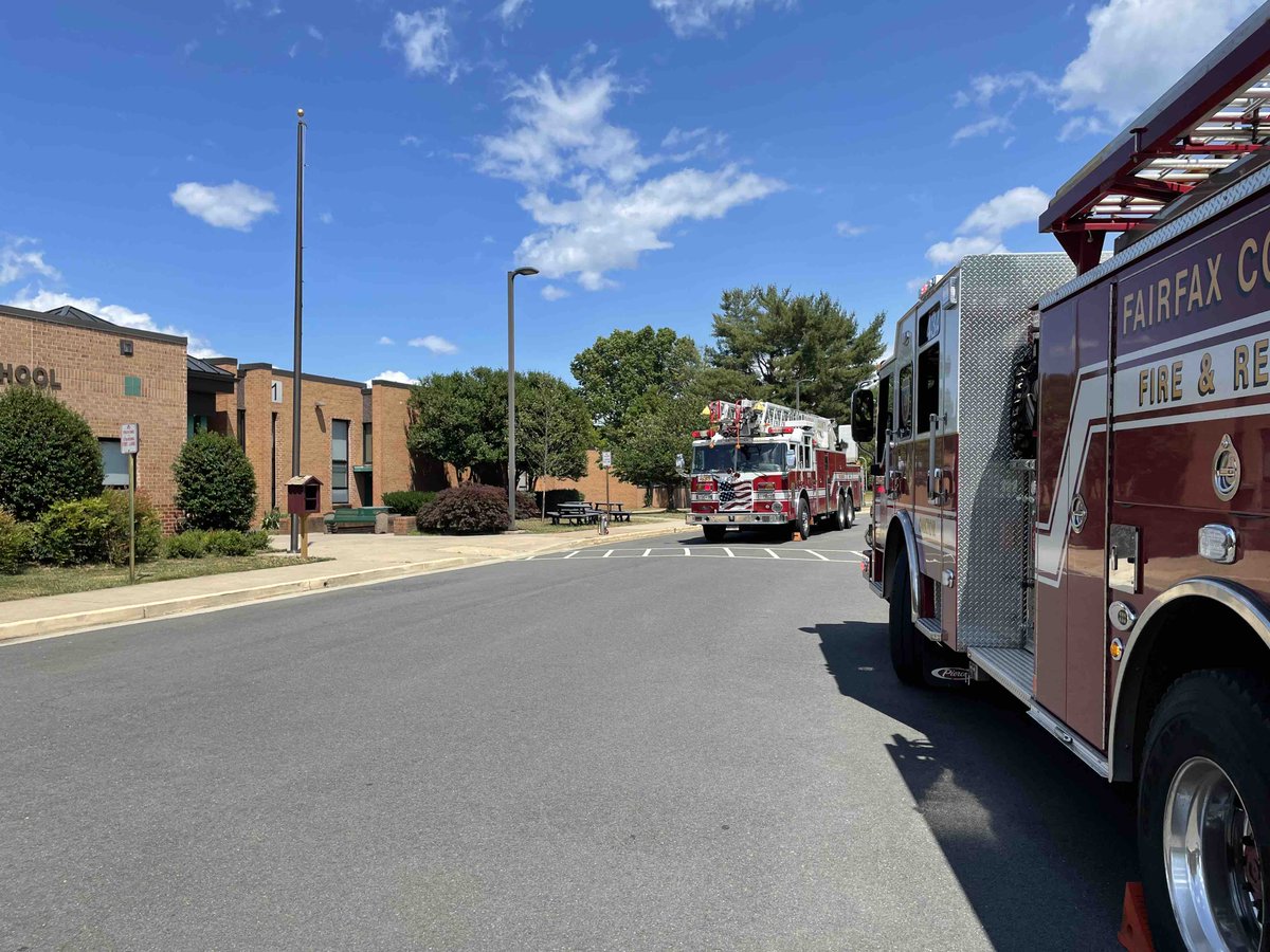 #FCFRD units are on scene at Greenbrier West Elementary School for reports of smoke in the building. Crews investigated and determined the smoke was due to an HVAC issue. The school was evacuated for a short time. No reported civilian or firefighter injuries. <a href="/fcpsnews/">Fairfax Schools 🌟</a>