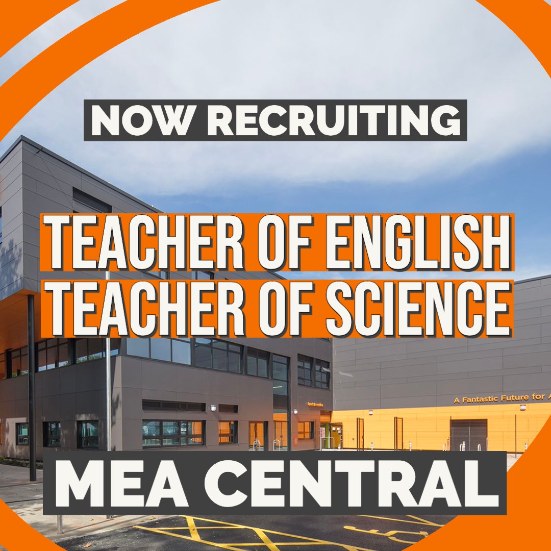 Our brilliant school in South Manchester is now recruiting for a Teacher of #English and Teacher of #Science  #edujobs #mathschat #englishteacher 

Apply via tes 
tes.com/jobs/employer/…