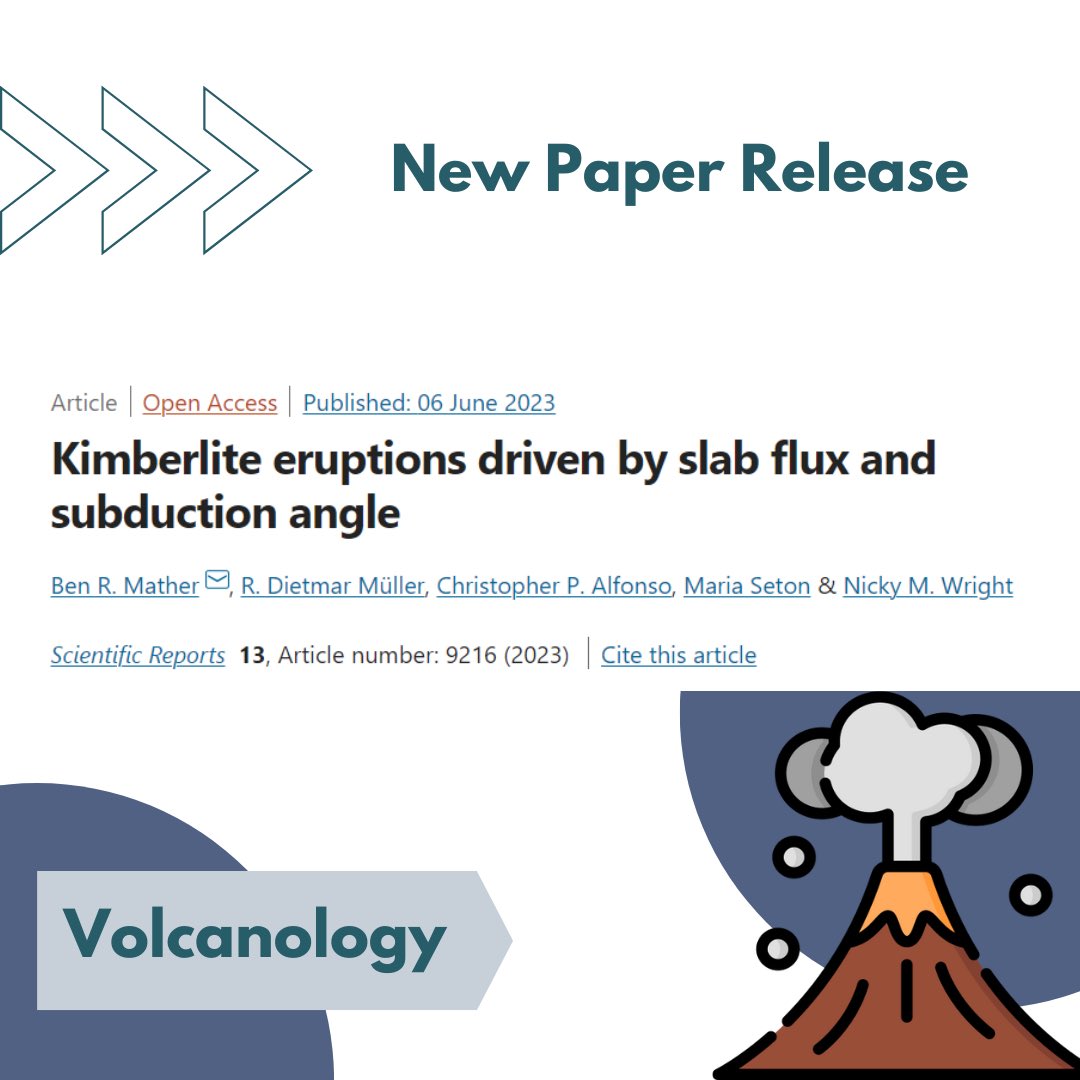 Paper release alert! Mather et al. (2023) develop a novel formulation for calculating subduction angle based on different parameters to connect the influx of slab material into the mantle with the timing of kimberlite eruptions nature.com/articles/s4159…