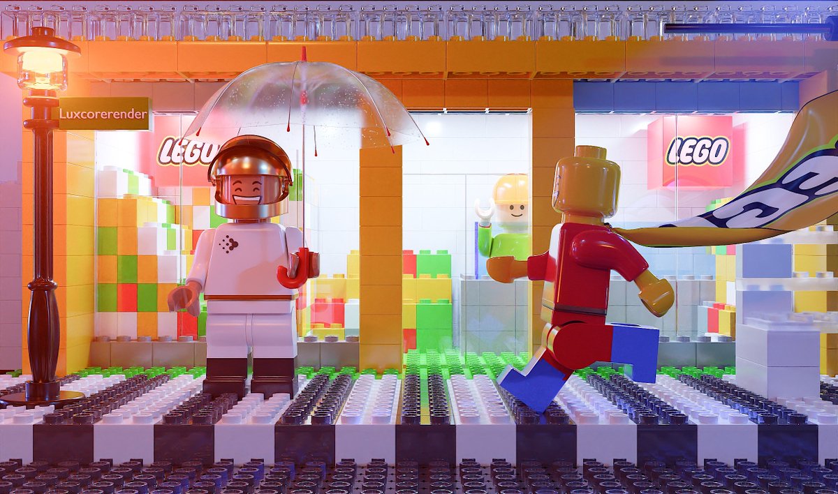 draviastudio's tweet photo. Not the usual stuff I use to render on #Luxcorerender but it is refraiching to go outside comfort zone from time to time LET'S GO  LEGO. Full Bidir engine 2K https://t.co/S715ZCOdIn