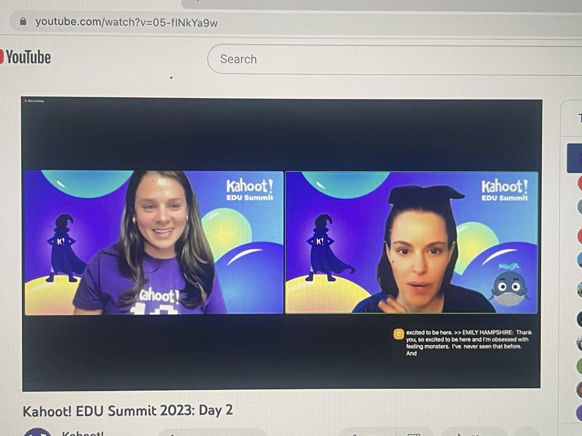 CACleaver's tweet photo. Schitt's Creek is my absolute favorite show!  Thank you, @EmilyHampshire, for being part of #kahootedusummit!  You are an authentic and amazing human!  Thank you for valuing education and teachers! https://t.co/NB7qiyvPmy