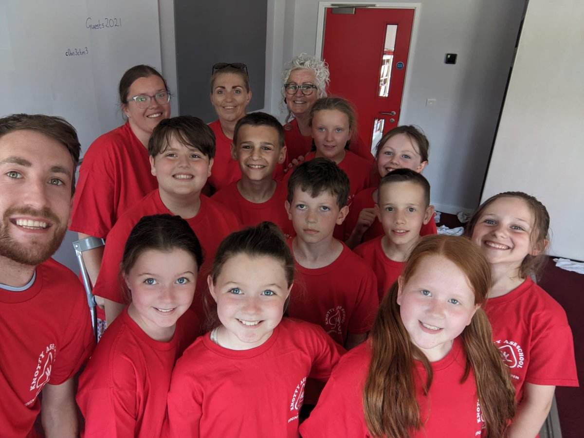 KA_SigningChoir's tweet photo. Look how smart our new Knotty Ash Signing Choir t-shirts look! Thank you so much @garymillar 🌟 Watch out for us performing  at a major sporting event very soon! 
@NDCS_UK 
@LCRMayor 
@LivEchonews 
#BSL 
#Ashes2023 https://t.co/0B58CR7NvG