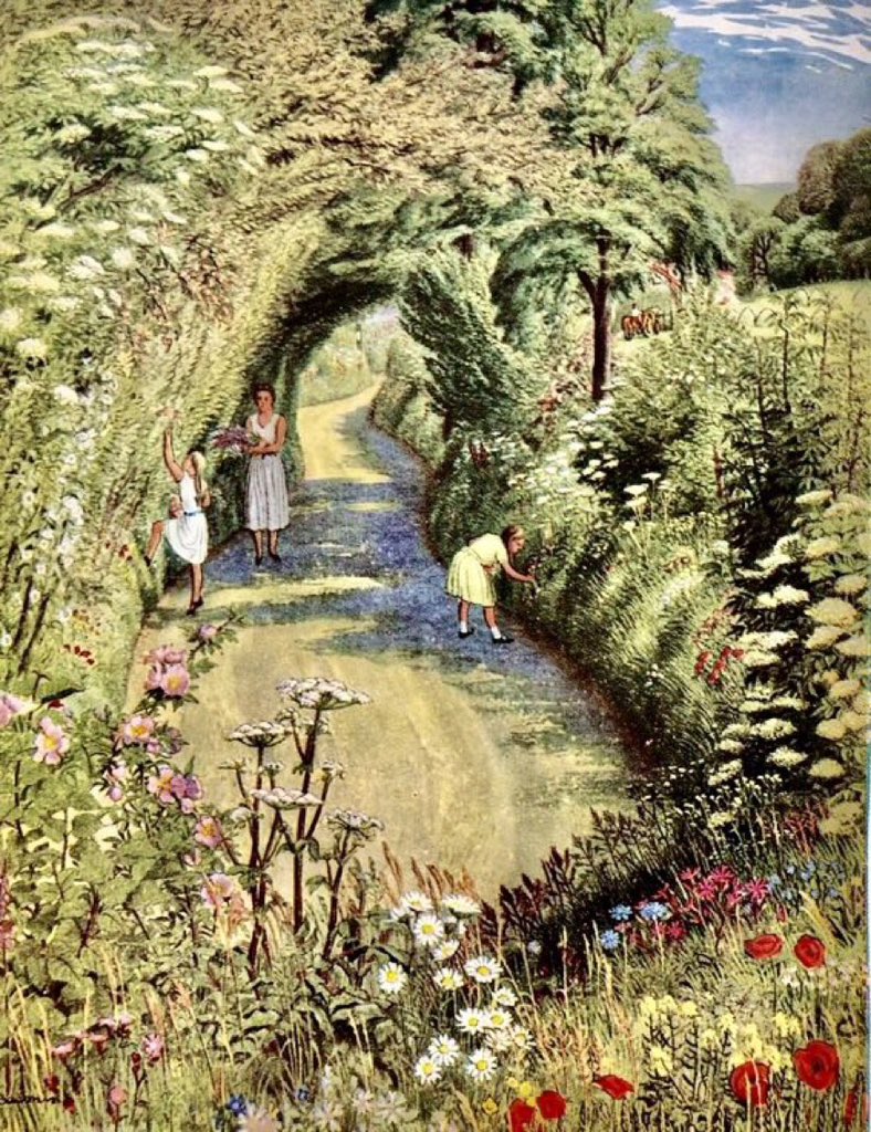 Other work by the Ladybird artists. 
‘A lane in midsummer’ (1945)
 Artist: SR Badmin