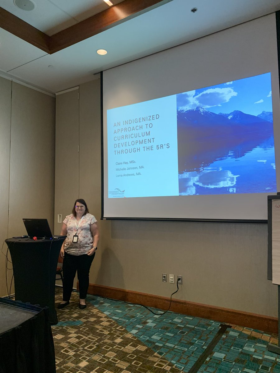 Presented my work on an Indigenized approach to curriculum development through the 5Rs at #stlhesapes2023 this afternoon. Work developed in collaboration with Michelle Johnson @Miche11eJohnson and Lorna Andrews from @TLCatUFV @goUFV