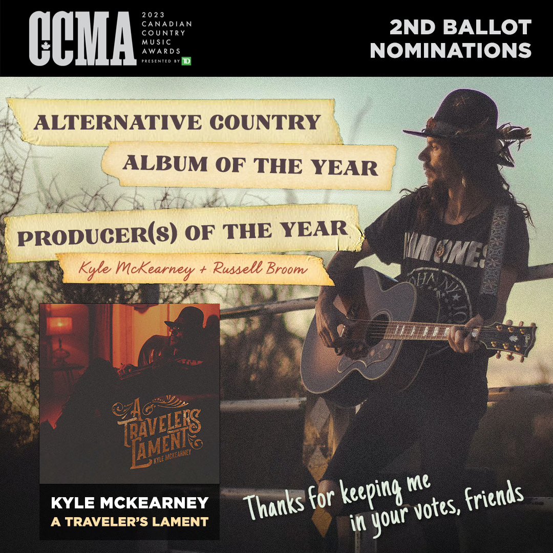 Thank you <a href="/CCMAofficial/">CCMA</a> family. Means a lot to me. Let’s keep it goin 🔥🙌🏽 #ATravelersLament