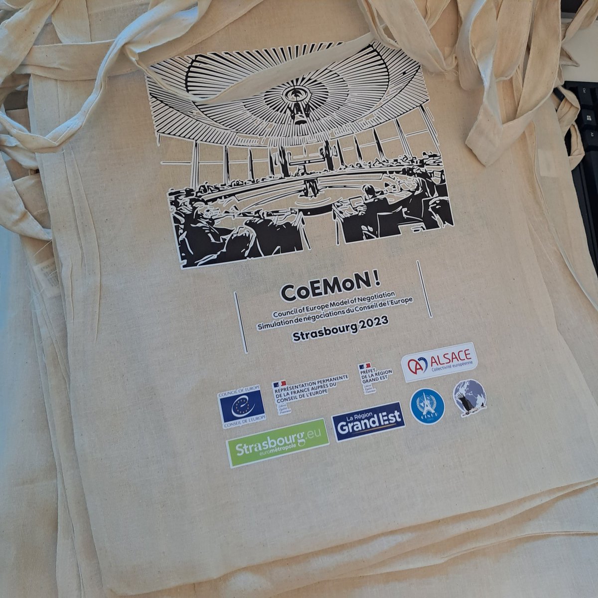 Félicitations aux participants de la 1ère Simulation de Négociations du Conseil de l'Europe #CoEMoN !

✅️ certificats signés par l'Ambassadrice @MarieFontanel67 🇫🇷, le SGa  <a href="/coe/">Council of Europe</a> <a href="/DSGBjornBerge/">Bjørn Berge</a> et le président de <a href="/strasdiplomacy/">Stras'Diplomacy</a>
avant leur départ de #Strasbourg, capitale 🇪🇺