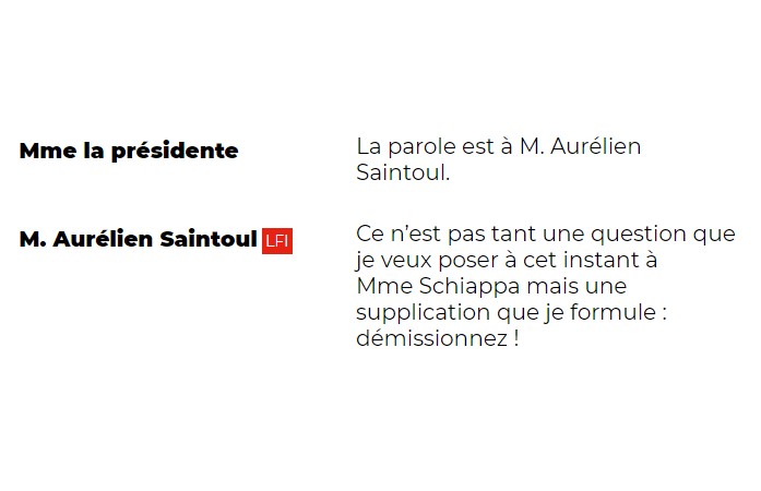 Supplication de @A_Saintoul pour Marlène Schiappa #DirectAN
