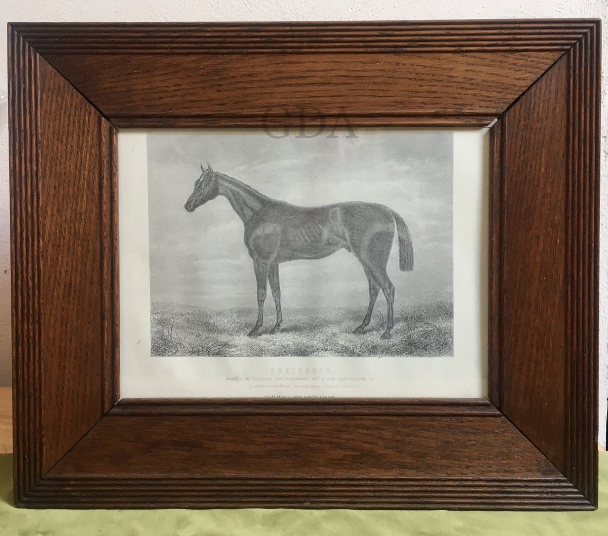 maviedanslart's tweet image. Newly listed🌟
1870s Lithograph of the 1869 2000 Guineas &amp;amp; Derby winner, Pretender. In a lovely heavy wooden frame. 
See it here,
Dieudonneart.com/antiques

#HorseRacing #print #Middleham #art #antiques #vintageshowandsell #equine #shopindie #shopsmalluk