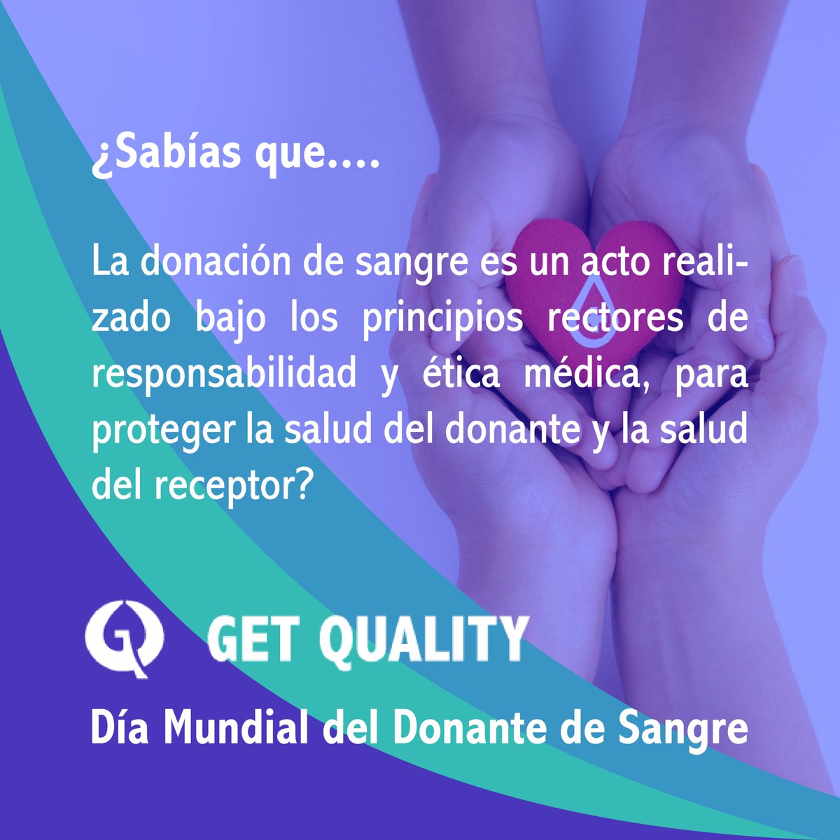Get_Quality's tweet photo. Hoy recordamos la importancia de este acto altruista y se destaca la contribución esencial de los donantes de sangre para mantener los sistemas de atención médica funcionando y garantizar la disponibilidad de sangre segura y de calidad.
Donar sangre salva vidas.
#DonantedeSangre https://t.co/HojLS7AHU7