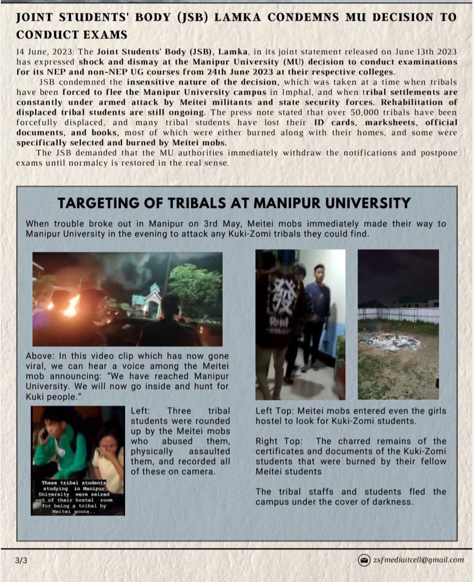 FIELDNOTES
Regular Reports From Ground Zero
#SeparateAdministrationOnlySolution  #ManipurTribals 
@IndianExpress @ndtvfeed @ndtv
@thewire_in  @KaranThapar_TTP @newslaundry @AJEnglish @timesofindia @TimesNow @htTweets @ABPNews @ZeeNews @ZeeNewsEnglish @BBCWorld @BBCBreaking