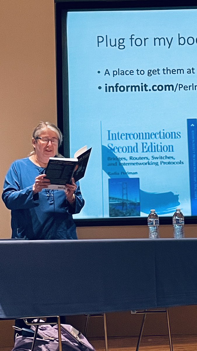 PacketDetective's tweet image. Radia is reading the intro from her new #crypto book. I am in #geekette heaven! #madrespect at #sf23us