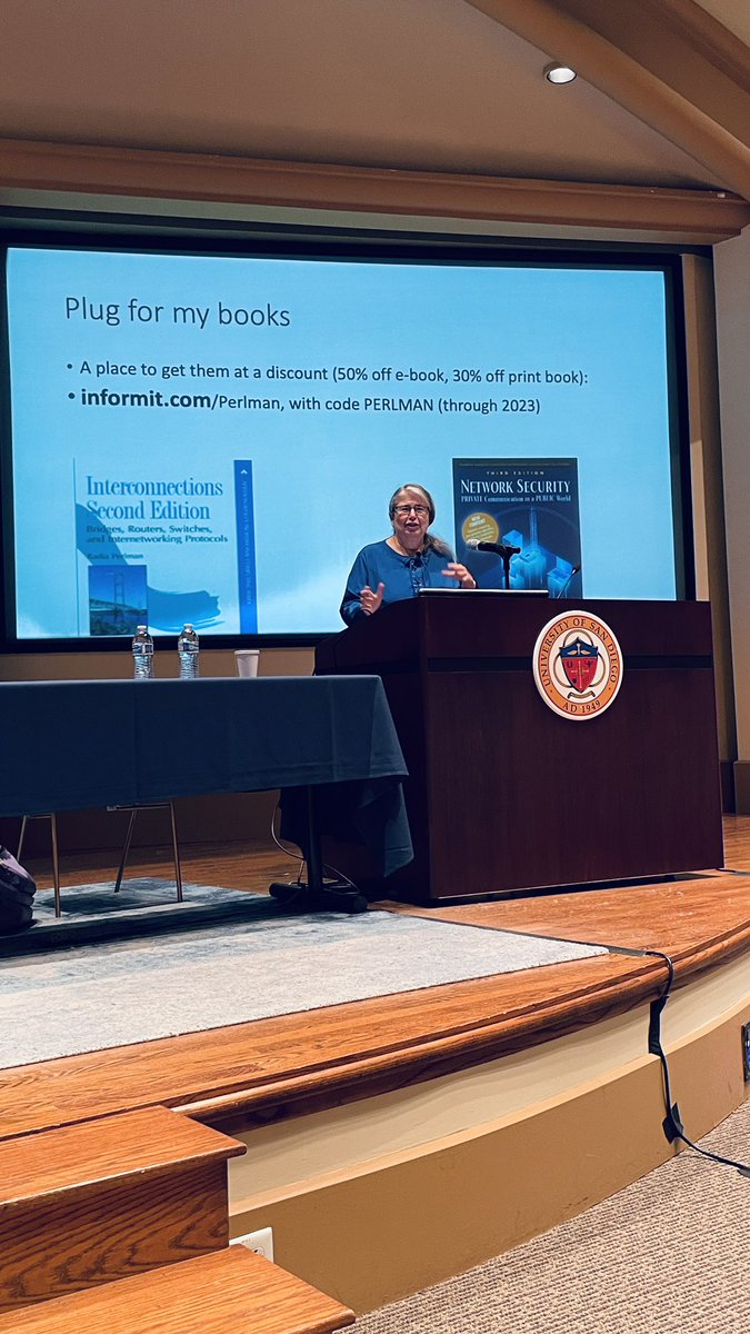 PacketDetective's tweet image. Radia is reading the intro from her new #crypto book. I am in #geekette heaven! #madrespect at #sf23us