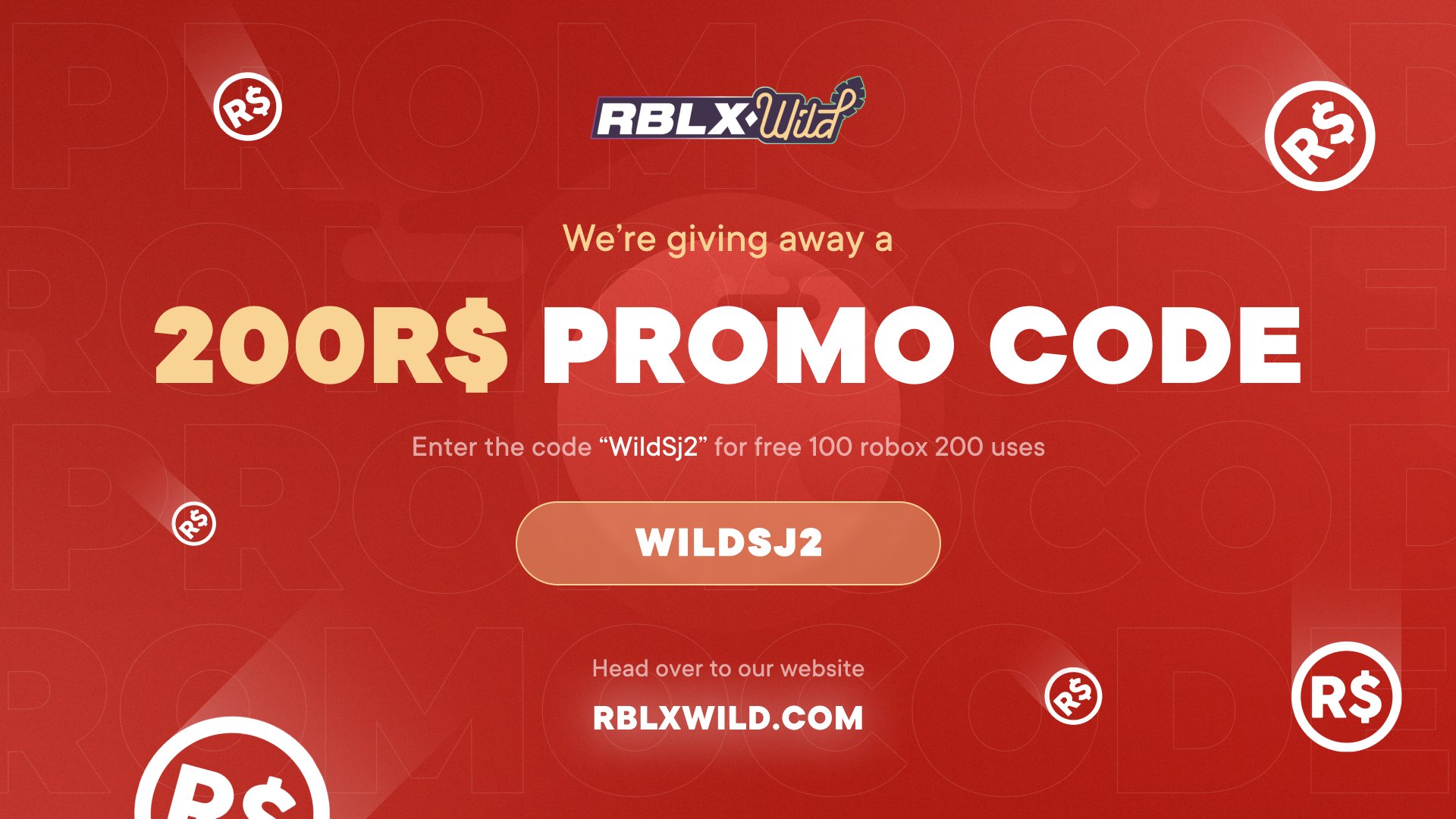RBLXWild on X: And.. its another promo code 💰 Use code WildSj2