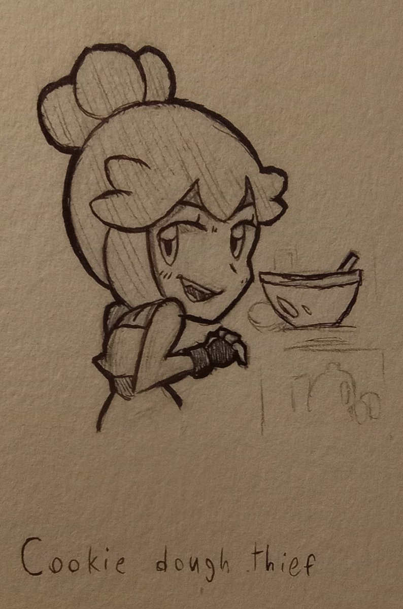 Pookiheim's tweet photo. COOKIE DOUGH THIEF STRIKES AGAIN!
#Gytha #Traditionalart #Pen https://t.co/pZj8dRwJM2