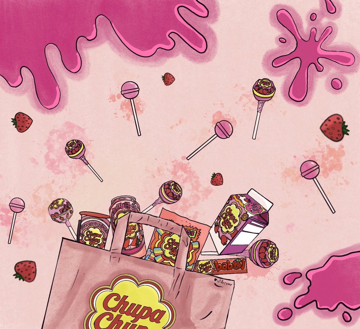 wikesum's tweet photo. #chupachups #art #artwork #illustlation #Procreate #draw #drawing #lollipoptwt #sweet #candies #beginner #design https://t.co/7BOK0DR3Dr