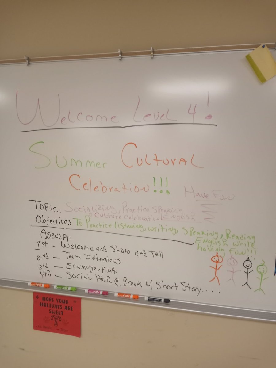 Summer cultural celebration in Level 4 ESOL class. Students sharing, presenting, listening, and writing about the various individual backgrounds of classmates! #LearningTogether #AdultESOL #AdultEdMatters #MulticturalDiversity #LearningIsFun