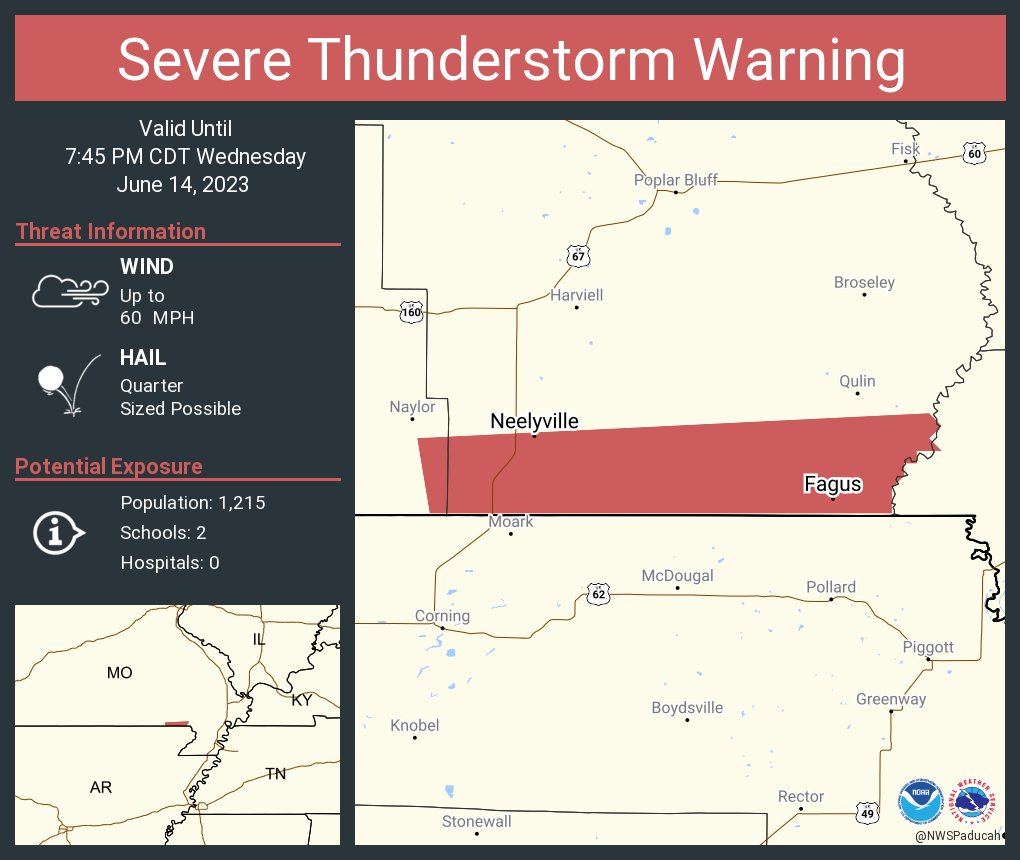 NWS Paducah, KY on Twitter "Severe Thunderstorm Warning continues for